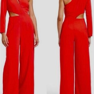 133- NWT Sergio Hudson red jumpsuit